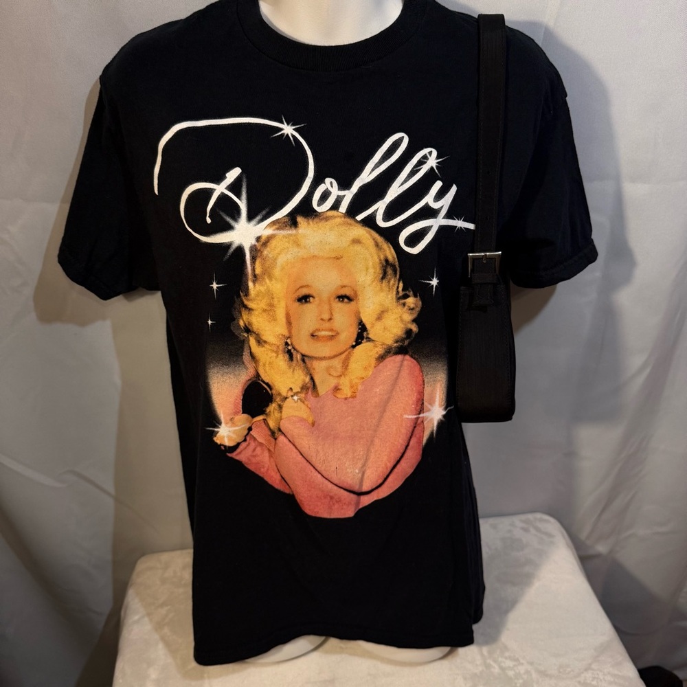 Dolly‎ Parton Graphic T-Shirt Medium Black Country Music Tee